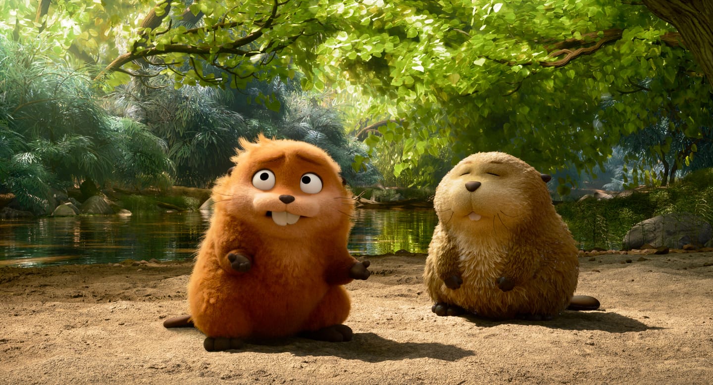 (L-R) Mabel and Loaf in Pixar's HOPPERS. Photo courtesy of Pixar. © 2025 Disney/Pixar. All Rights Reserved.