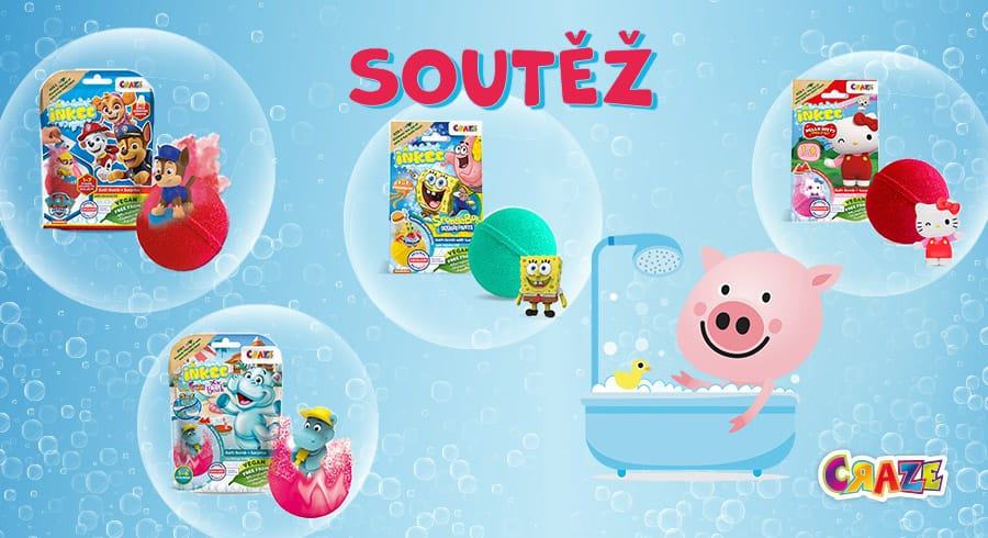 Vyhrajte zábavné šumivé koule do koupele s hračkou INKEE CRAZE