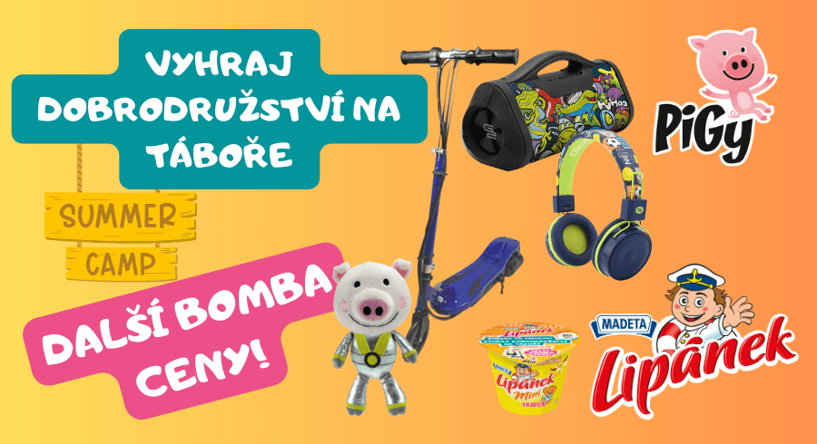Vyhrajte dobrodružství na táboře s Pigym a Kapitánem Lipánkem