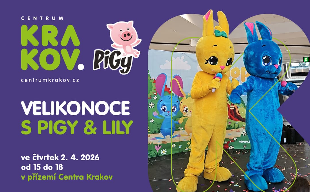Pigy & Lily oslaví Velikonoce v OC Krakov
