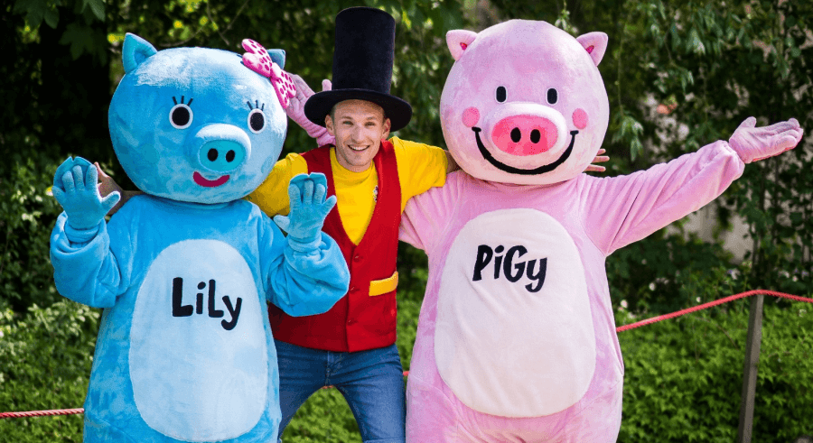 Pigy & Lily na dětském dni v areálu GUTOVKA